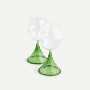 Oriole Green Wine Glasses