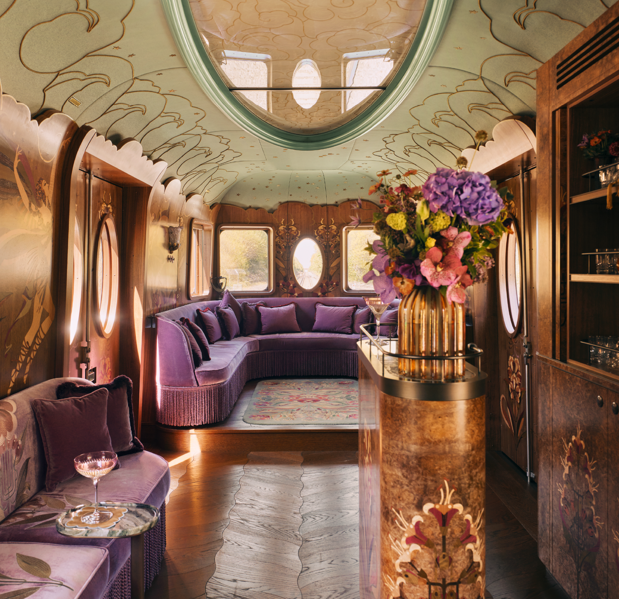 Baz Luhrmann’s next set isn’t a film—it’s a train carriage on the British Pullman designed by him and Catherine Martin